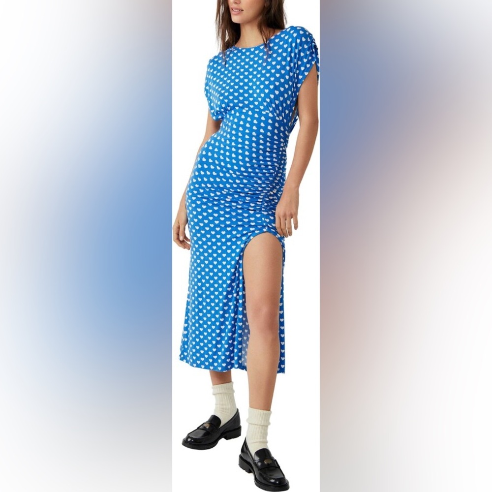 Free People Lakeside Print Midi Dress